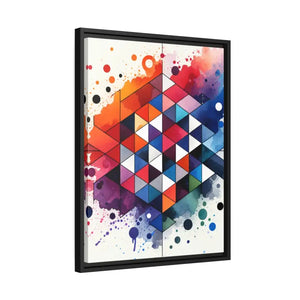 Colorful Geometric Matte Canvas Wall Art - Dipaliz - Posters Prints & Visual Artwork