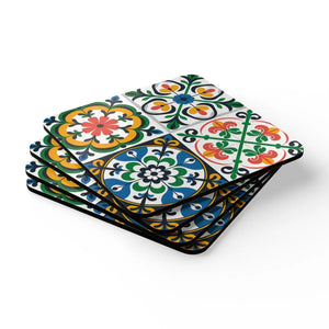 Geometric Corkwood Coaster Set – Bright Design - Dipaliz - Coasters