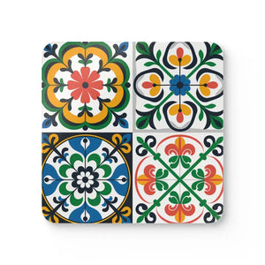 Geometric Corkwood Coaster Set - Modern Style Protection - Dipaliz - Cork / 3.75’’ × / Square - Coasters