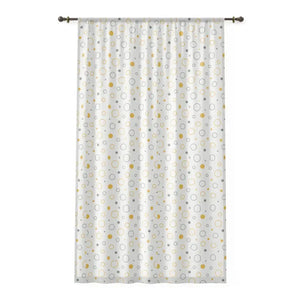 Bright Geometric Window Curtain - Cheerful Home Decor - Dipaliz - Sheer / White / 50’’ × 84’’ - Curtains