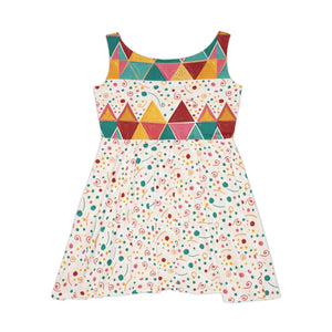 Abstract Skater Dress – Geometrical Triangles - Dipaliz - Dresses - s