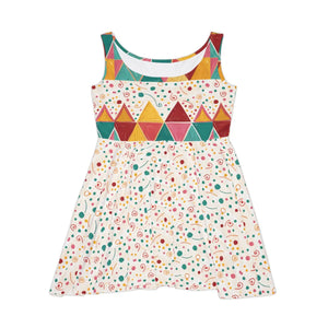Abstract Skater Dress – Geometrical Triangles - Dipaliz - Dresses - s