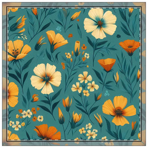 Yellow Flower Napkins - Vibrant Orange Bloom Design - Dipaliz - 18’’ × / 4-piece Set - Cloth