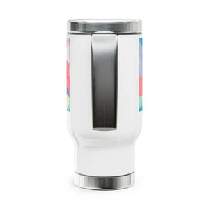 Stainless Steel Travel Mug Bright Pastel Pattern - Dipaliz - 14oz - Tumblers