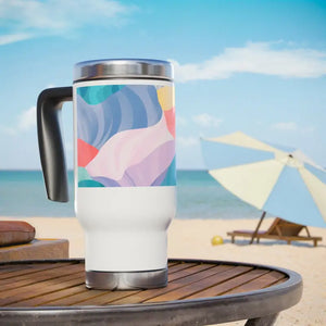 Stainless Steel Travel Mug Bright Pastel Pattern - Dipaliz - 14oz - Tumblers