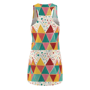 Aop Racerback Dress – Vibrant Geometric Pattern - Dipaliz - Dresses - Xs