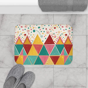 Triangular Pattern Bath Mat – Microfiber 20x30 - Dipaliz - Mats & Rugs