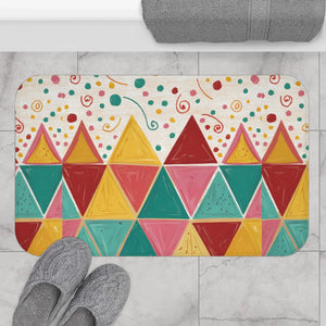 Triangular Pattern Bath Mat – Microfiber 20x30 - Dipaliz - Mats & Rugs