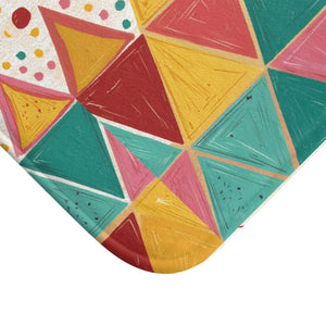Triangular Pattern Bath Mat – Microfiber 20x30 - Dipaliz - Mats & Rugs