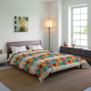 Geometrical Vibrant Triangles – Polyester Comforter - Dipaliz - Quilts & Comforters