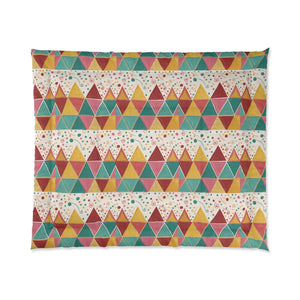 Geometrical Vibrant Triangles – Polyester Comforter - Dipaliz - Quilts & Comforters