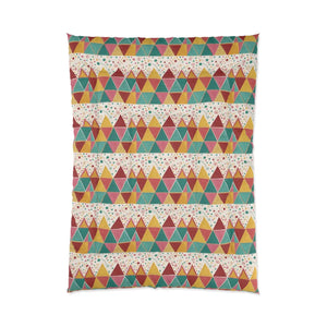 Geometrical Vibrant Triangles – Polyester Comforter - Dipaliz - Quilts & Comforters