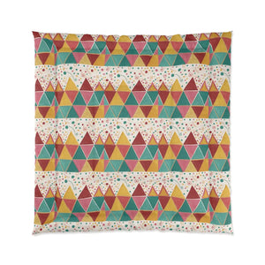 Geometrical Vibrant Triangles – Polyester Comforter - Dipaliz - Quilts & Comforters