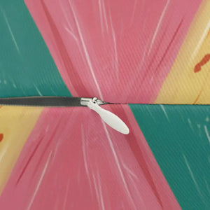 Lumbar Pillow - Vibrant Geometric Triangles Spun Polyester - Dipaliz - 20’’ × 14’’ - Pillows