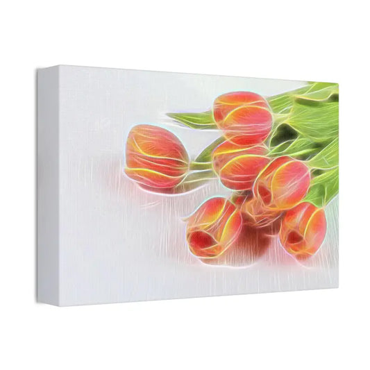 Bright Tulips Semi-glossy Canvas - Elevate Your Decor! - 12’ x 8’ (horizontal) / 1.5’