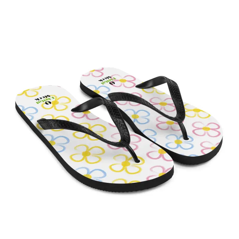 Bright Yellow Flowers Stretchy Slip-resistant Summer Slippers - Flip-flop