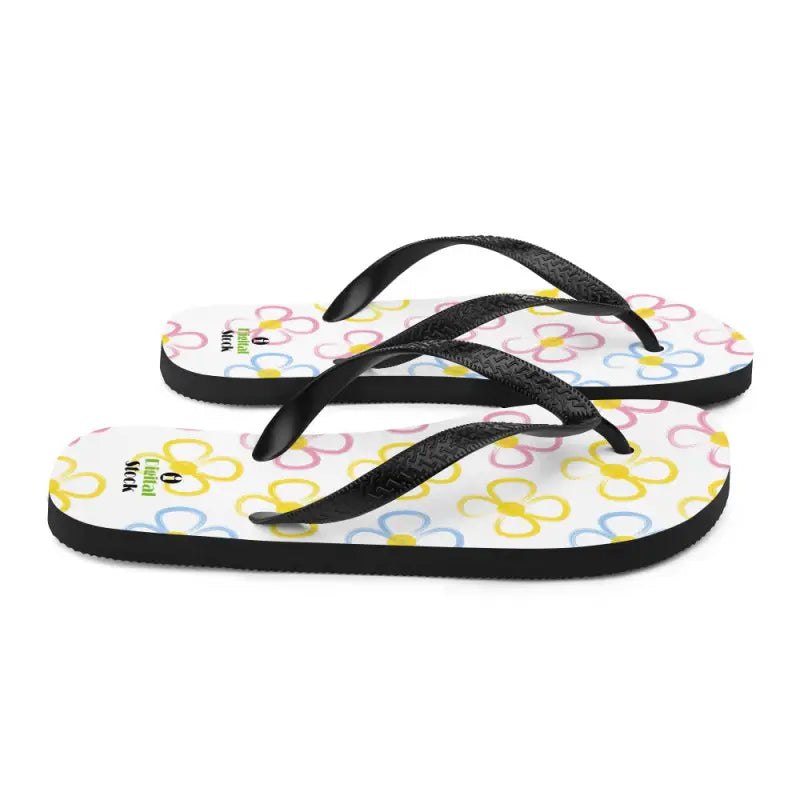 Bright Yellow Flowers Stretchy Slip-resistant Summer Slippers - Flip-flop