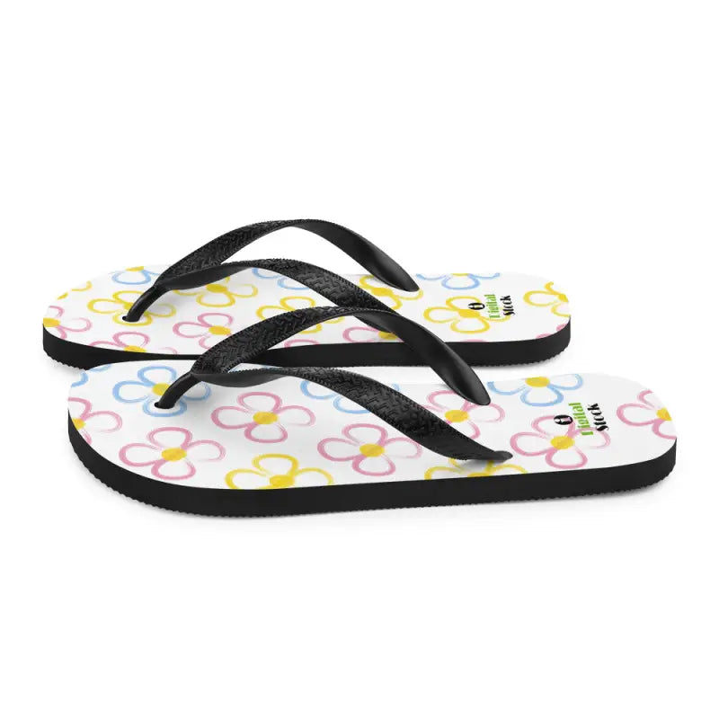 Bright Yellow Flowers Stretchy Slip-resistant Summer Slippers - Flip-flop