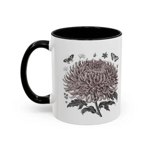Vibrant Chrysanthemum Coffee Mug - Floral Morning Boost - Dipaliz