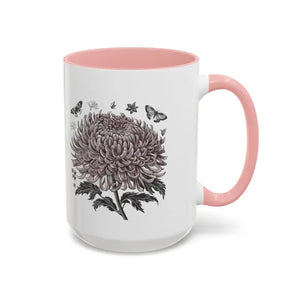 Vibrant Chrysanthemum Coffee Mug - Floral Morning Boost - Dipaliz