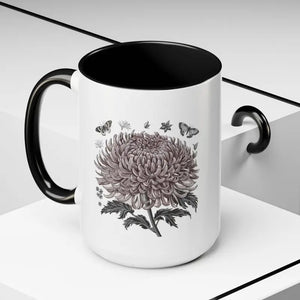 Vibrant Chrysanthemum Coffee Mug - Floral Morning Boost - Dipaliz