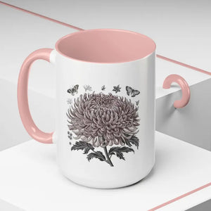 Vibrant Chrysanthemum Coffee Mug - Floral Morning Boost - Dipaliz