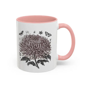 Vibrant Chrysanthemum Coffee Mug - Floral Morning Boost - Dipaliz