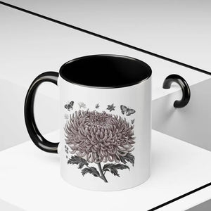 Vibrant Chrysanthemum Coffee Mug - Floral Morning Boost - Dipaliz