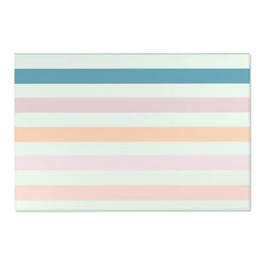 Pastel Colored Stripes Area Rug - Polyester Chenille - Dipaliz - 72’’ × 48’’ - Rugs