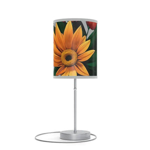 Sunflower Floral Print Lamp - Vibrant Cozy Glow - Dipaliz - Light Grey / Silver / one Size - Lamps