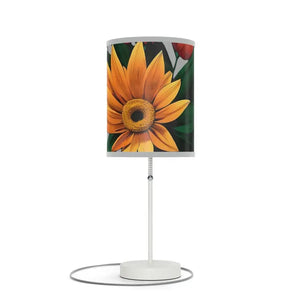 Sunflower Floral Print Lamp - Vibrant Cozy Glow - Dipaliz - Light Grey / White / one Size - Lamps