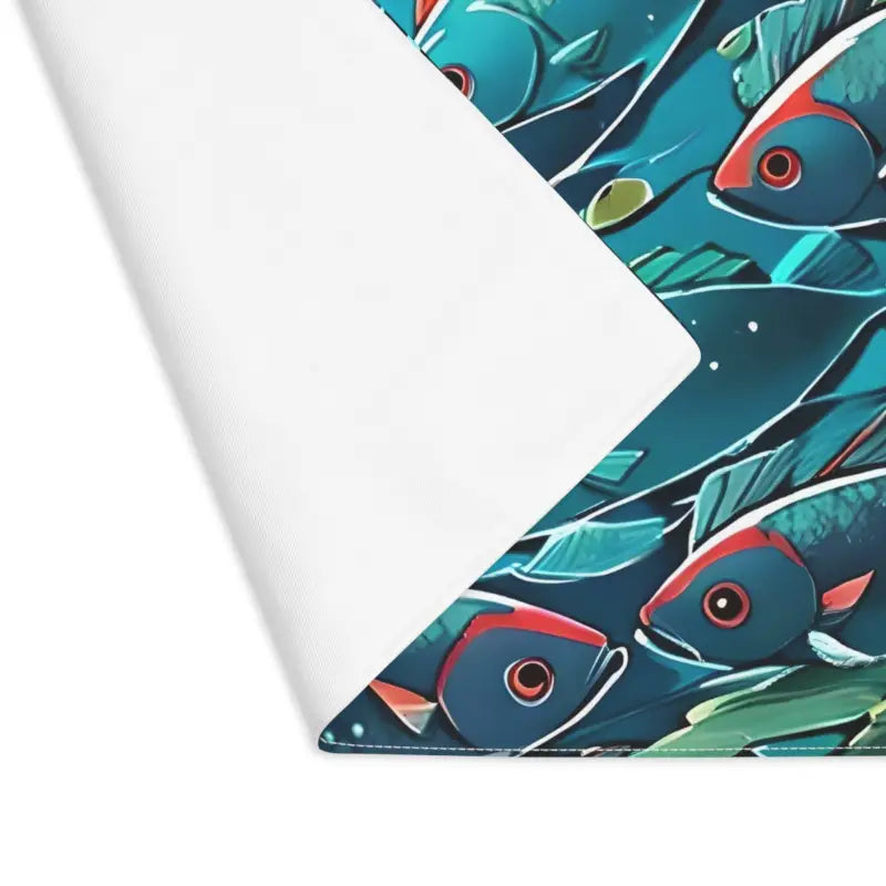 Dine with Color: Vibrant Cotton Fishes Placemats - 18’’ × 14’’ Home Decor