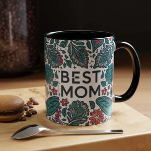 Colorful Accent Coffee Mug - Vibrant Morning Energy - Dipaliz - 11oz / Black - Mugs