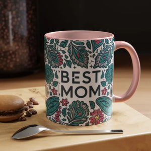 Colorful Accent Coffee Mug - Vibrant Morning Energy - Dipaliz - 11oz / Pink - Mugs