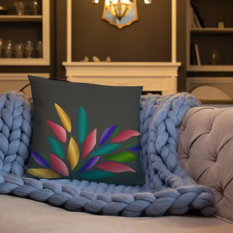 Brighten your Room with Colorful Petals Throw Pillow - Home Decor