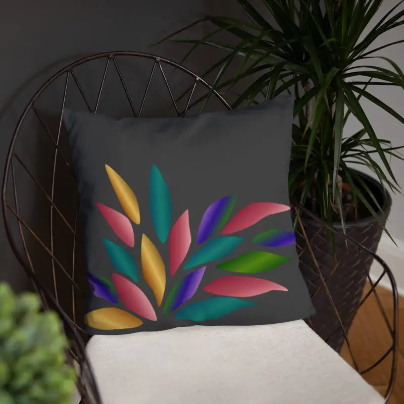 Brighten your Room with Colorful Petals Throw Pillow - Home Decor