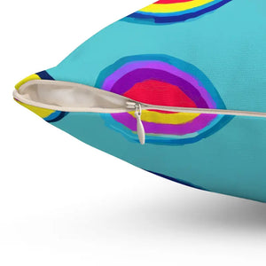 Colorful Circles Pattern Spun Polyester Square Pillow - Dipaliz - Throw Pillows