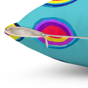 Colorful Circles Pattern Spun Polyester Square Pillow - Dipaliz - Throw Pillows