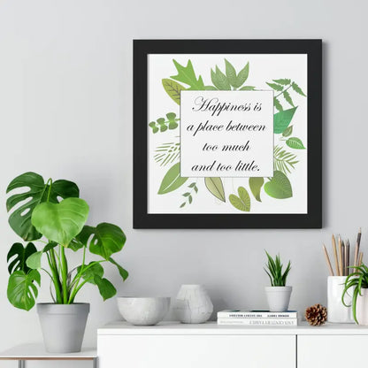 Boost your Space with Framed Vertical Happiness Quotes - Poster