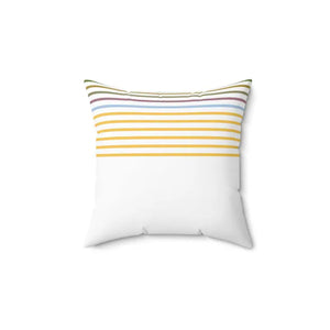 Polyester Square Pillow - Pastel Stripes Comfort - Dipaliz - 14’’ × - Throw Pillows