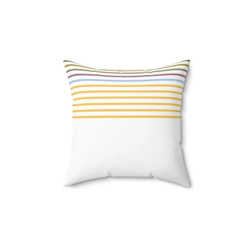 Polyester Square Pillow - Pastel Stripes Boost | Dipaliz - 14’’ × - Throw Pillows