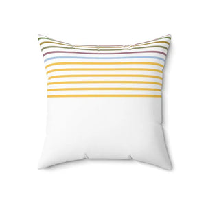 Polyester Square Pillow - Pastel Stripes Comfort - Dipaliz - 18’’ × - Throw Pillows