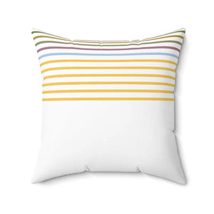 Polyester Square Pillow - Pastel Stripes Comfort - Dipaliz - 20’’ × - Throw Pillows
