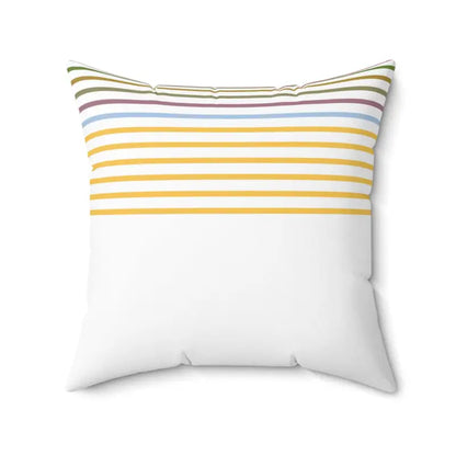 Elevate your Space: Vibrant Pastel Stripe Polyester Pillows - 20’’ × Home Decor