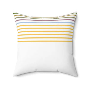 Polyester Square Pillow - Pastel Stripes Comfort - Dipaliz - Throw Pillows