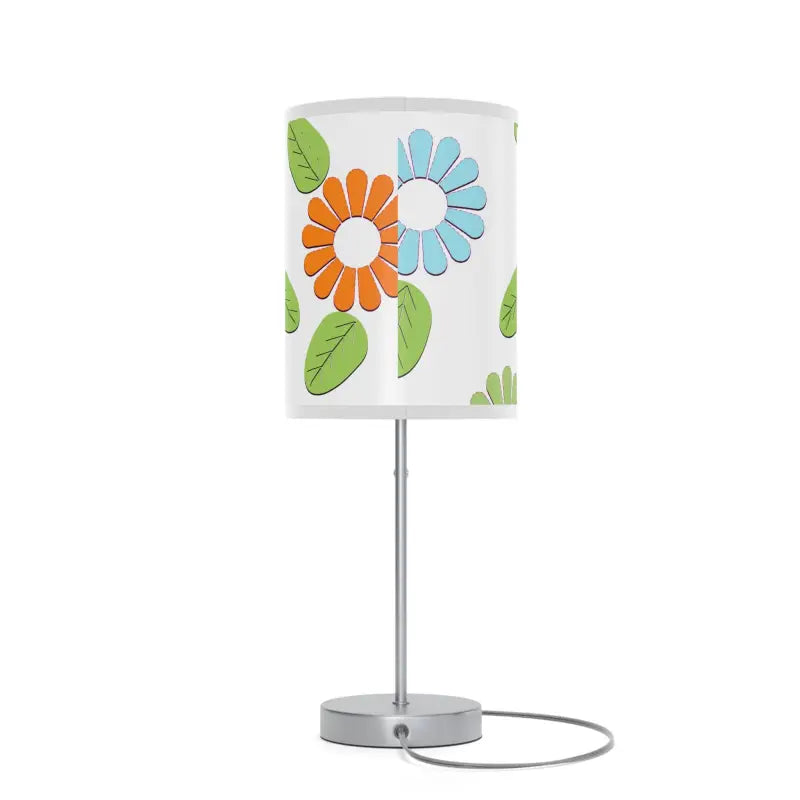 Brighten your Home with the Pretty Flowers Lamp Stand - White / Silver / one Size Decor