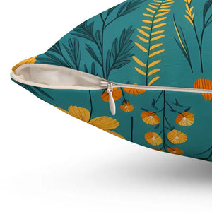 Polyester Wildflower Pillow - Concealed Zipper Design - Dipaliz - Throw Pillows