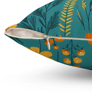 Polyester Wildflower Pillow - Concealed Zipper Design - Dipaliz - Throw Pillows