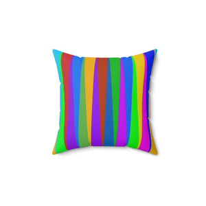 Striped Throw Pillow - Polyester Square Colored Stripes - Dipaliz - 14’’ × - Pillows