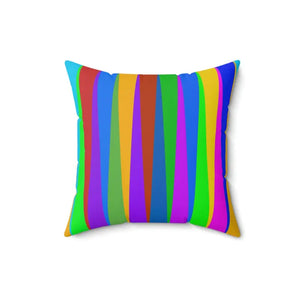 Striped Throw Pillow - Polyester Square Colored Stripes - Dipaliz - 16’’ × - Pillows